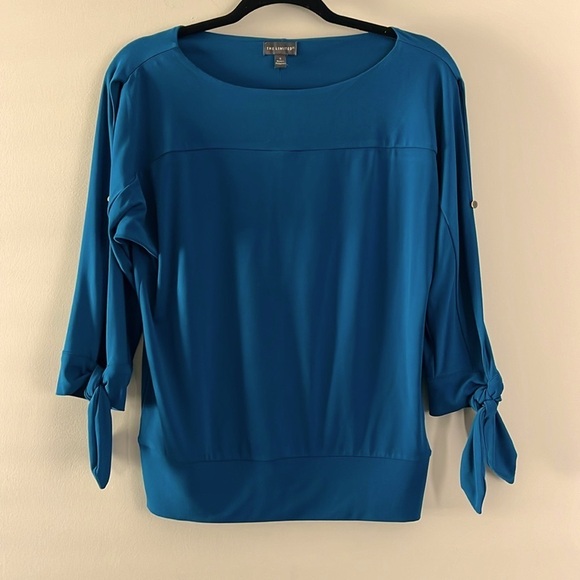 The Limited Women's Shirt Top Arm Sleeves Slits Size Small Teal - Picture 2 of 8